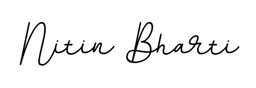 Generate high-definition signature styles for Nitin Bharti. The BallpointsItalic-DORy9 typeface ensures crisp legibility and sophisticated design. Nitin Bharti signature style 11 images and pictures png