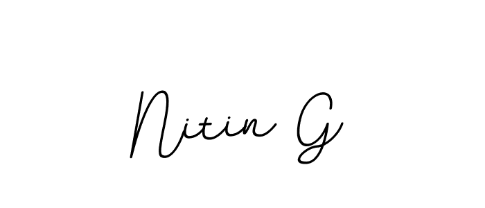 It looks lik you need a new signature style for name Nitin G. Design unique handwritten (BallpointsItalic-DORy9) signature with our free signature maker in just a few clicks. Nitin G signature style 11 images and pictures png