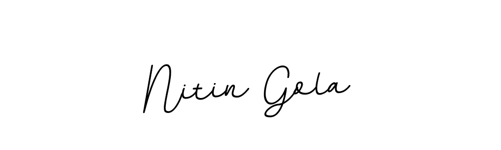 How to make Nitin Gola name signature. Use BallpointsItalic-DORy9 style for creating short signs online. This is the latest handwritten sign. Nitin Gola signature style 11 images and pictures png