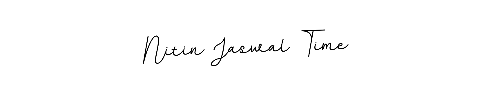 How to make Nitin Jaswal Time name signature. Use BallpointsItalic-DORy9 style for creating short signs online. This is the latest handwritten sign. Nitin Jaswal Time signature style 11 images and pictures png