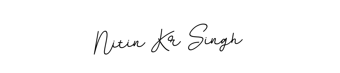 Design your own signature with our free online signature maker. With this signature software, you can create a handwritten (BallpointsItalic-DORy9) signature for name Nitin Kr Singh. Nitin Kr Singh signature style 11 images and pictures png