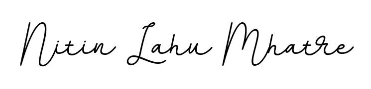 Give your name Nitin Lahu Mhatre an exquisite flair with the BallpointsItalic-DORy9 script font. Ideal for contracts, resumes, and formal letterheads. Nitin Lahu Mhatre signature style 11 images and pictures png