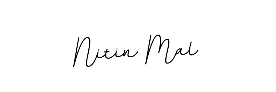 Make a beautiful signature design for name Nitin Mal. With this signature (BallpointsItalic-DORy9) style, you can create a handwritten signature for free. Nitin Mal signature style 11 images and pictures png