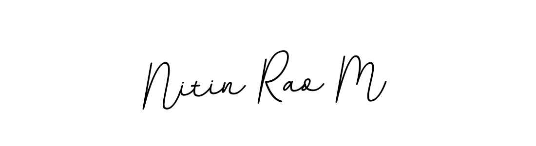 You should practise on your own different ways (BallpointsItalic-DORy9) to write your name (Nitin Rao M) in signature. don't let someone else do it for you. Nitin Rao M signature style 11 images and pictures png