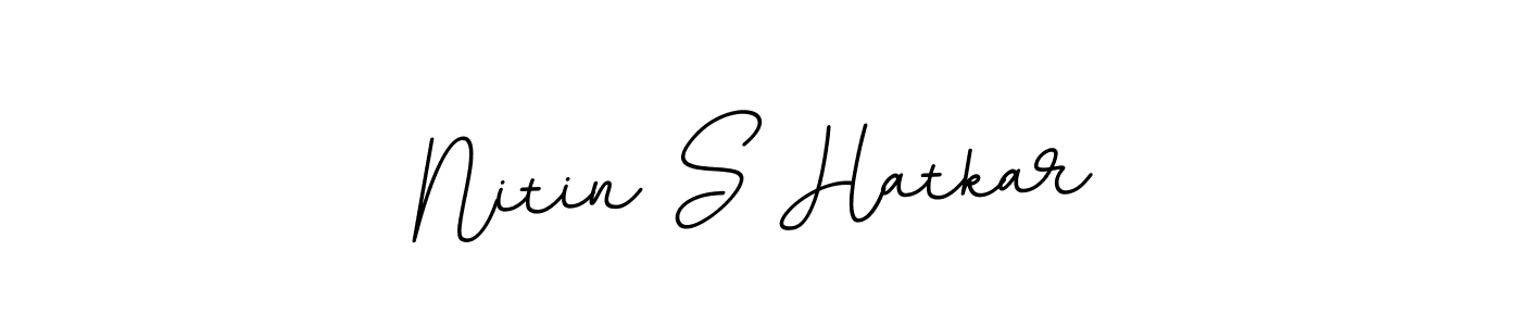 You should practise on your own different ways (BallpointsItalic-DORy9) to write your name (Nitin S Hatkar) in signature. don't let someone else do it for you. Nitin S Hatkar signature style 11 images and pictures png