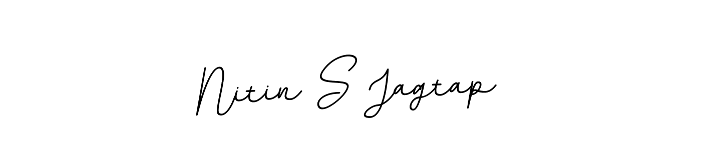 Make a beautiful signature design for name Nitin S Jagtap. With this signature (BallpointsItalic-DORy9) style, you can create a handwritten signature for free. Nitin S Jagtap signature style 11 images and pictures png