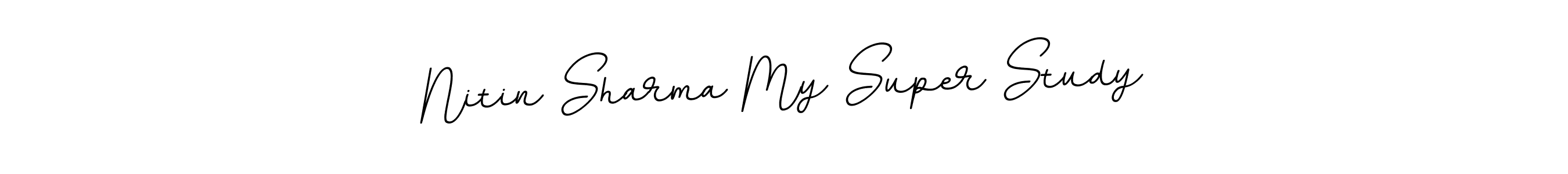 Design your own signature with our free online signature maker. With this signature software, you can create a handwritten (BallpointsItalic-DORy9) signature for name Nitin Sharma My Super Study. Nitin Sharma My Super Study signature style 11 images and pictures png