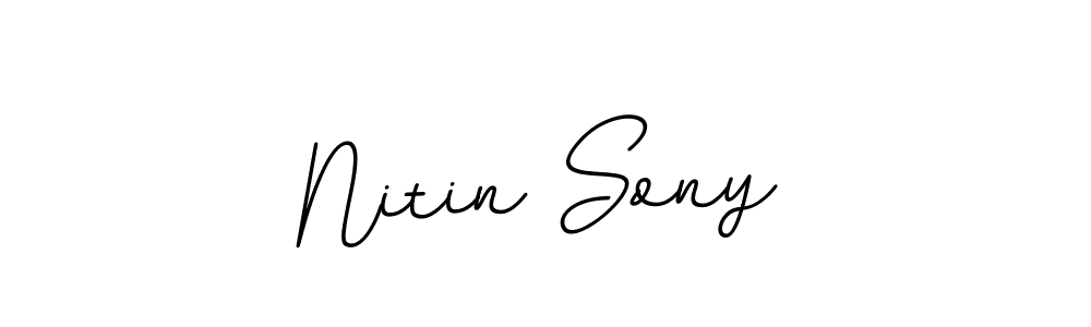 Use a signature maker to create a handwritten signature online. With this signature software, you can design (BallpointsItalic-DORy9) your own signature for name Nitin Sony. Nitin Sony signature style 11 images and pictures png