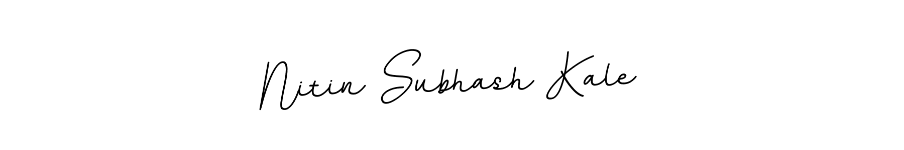 Create a beautiful signature design for name Nitin Subhash Kale. With this signature (BallpointsItalic-DORy9) fonts, you can make a handwritten signature for free. Nitin Subhash Kale signature style 11 images and pictures png