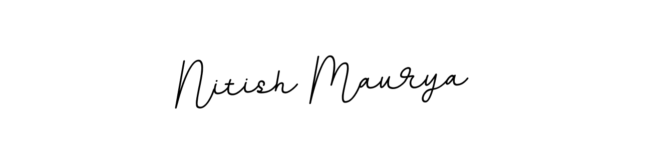 Nitish Maurya stylish signature style. Best Handwritten Sign (BallpointsItalic-DORy9) for my name. Handwritten Signature Collection Ideas for my name Nitish Maurya. Nitish Maurya signature style 11 images and pictures png