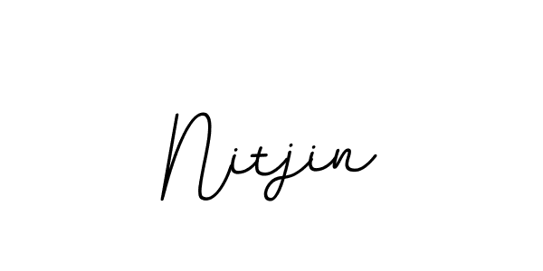 Use a signature maker to create a handwritten signature online. With this signature software, you can design (BallpointsItalic-DORy9) your own signature for name Nitjin. Nitjin signature style 11 images and pictures png