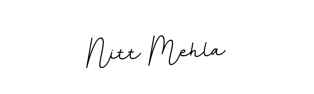 Use a signature maker to create a handwritten signature online. With this signature software, you can design (BallpointsItalic-DORy9) your own signature for name Nitt Mehla. Nitt Mehla signature style 11 images and pictures png