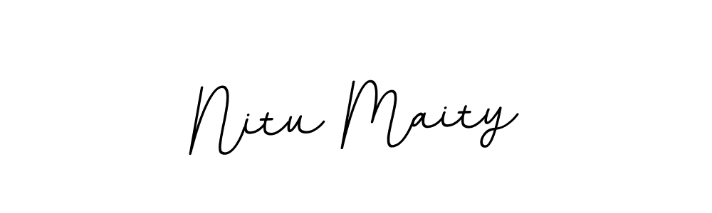 You should practise on your own different ways (BallpointsItalic-DORy9) to write your name (Nitu Maity) in signature. don't let someone else do it for you. Nitu Maity signature style 11 images and pictures png