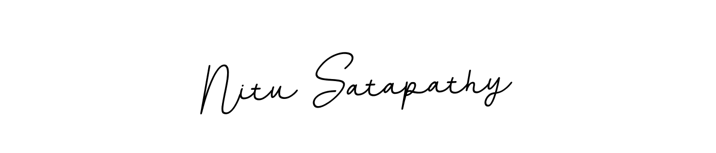 This is the best signature style for the Nitu Satapathy name. Also you like these signature font (BallpointsItalic-DORy9). Mix name signature. Nitu Satapathy signature style 11 images and pictures png