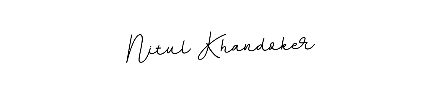 Use a signature maker to create a handwritten signature online. With this signature software, you can design (BallpointsItalic-DORy9) your own signature for name Nitul Khandoker. Nitul Khandoker signature style 11 images and pictures png