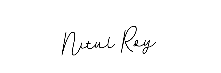 Use a signature maker to create a handwritten signature online. With this signature software, you can design (BallpointsItalic-DORy9) your own signature for name Nitul Roy. Nitul Roy signature style 11 images and pictures png