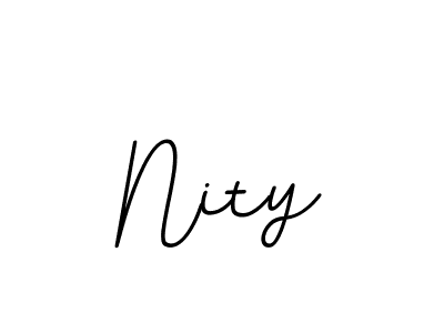 You should practise on your own different ways (BallpointsItalic-DORy9) to write your name (Nity) in signature. don't let someone else do it for you. Nity signature style 11 images and pictures png