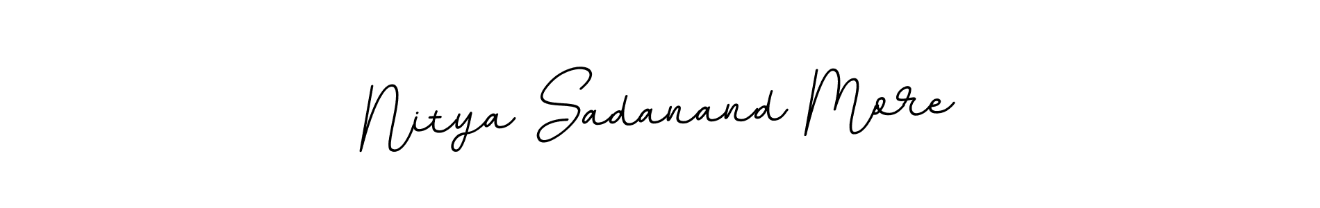 This is the best signature style for the Nitya Sadanand More name. Also you like these signature font (BallpointsItalic-DORy9). Mix name signature. Nitya Sadanand More signature style 11 images and pictures png