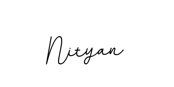 Use a signature maker to create a handwritten signature online. With this signature software, you can design (BallpointsItalic-DORy9) your own signature for name Nityan. Nityan signature style 11 images and pictures png