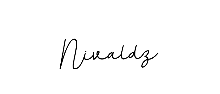 How to make Nivaldz name signature. Use BallpointsItalic-DORy9 style for creating short signs online. This is the latest handwritten sign. Nivaldz signature style 11 images and pictures png