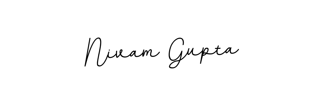 Make a beautiful signature design for name Nivam Gupta. With this signature (BallpointsItalic-DORy9) style, you can create a handwritten signature for free. Nivam Gupta signature style 11 images and pictures png