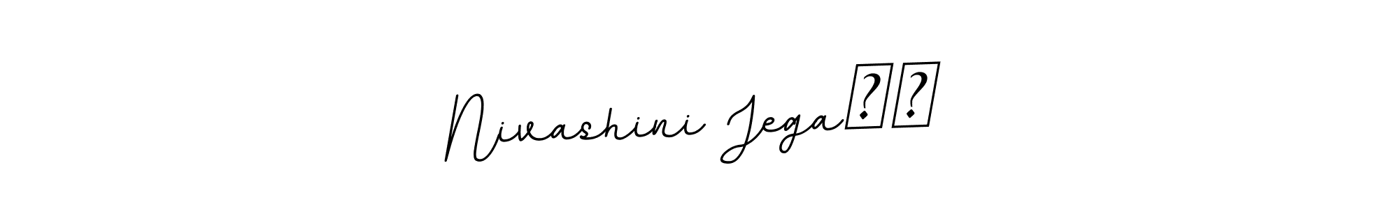 How to make Nivashini Jega❤️ name signature. Use BallpointsItalic-DORy9 style for creating short signs online. This is the latest handwritten sign. Nivashini Jega❤️ signature style 11 images and pictures png