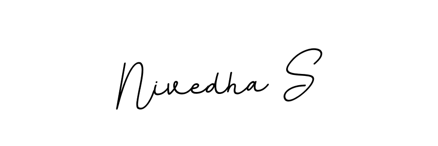 You should practise on your own different ways (BallpointsItalic-DORy9) to write your name (Nivedha S) in signature. don't let someone else do it for you. Nivedha S signature style 11 images and pictures png
