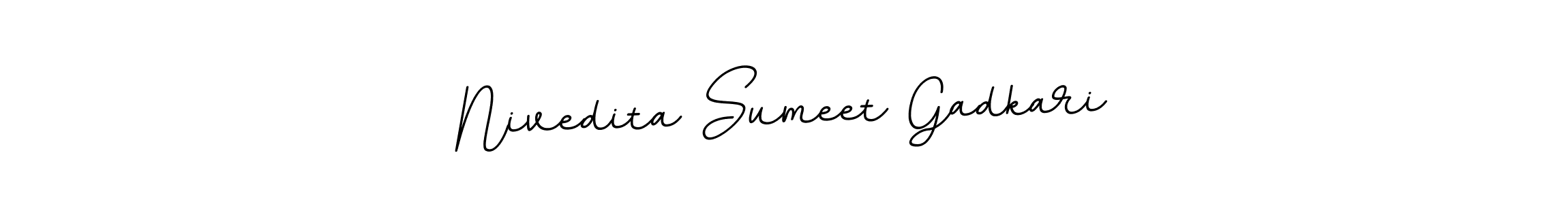Use a signature maker to create a handwritten signature online. With this signature software, you can design (BallpointsItalic-DORy9) your own signature for name Nivedita Sumeet Gadkari. Nivedita Sumeet Gadkari signature style 11 images and pictures png