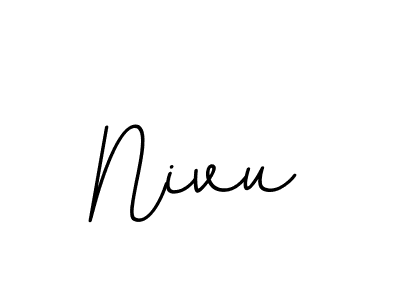 Use a signature maker to create a handwritten signature online. With this signature software, you can design (BallpointsItalic-DORy9) your own signature for name Nivu. Nivu signature style 11 images and pictures png