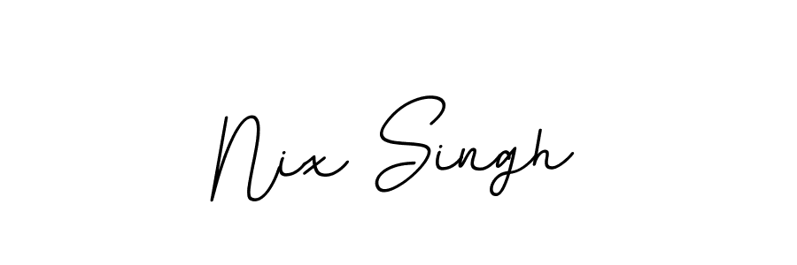 Make a beautiful signature design for name Nix Singh. With this signature (BallpointsItalic-DORy9) style, you can create a handwritten signature for free. Nix Singh signature style 11 images and pictures png