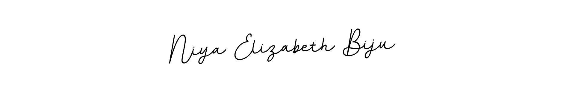 This is the best signature style for the Niya Elizabeth Biju name. Also you like these signature font (BallpointsItalic-DORy9). Mix name signature. Niya Elizabeth Biju signature style 11 images and pictures png
