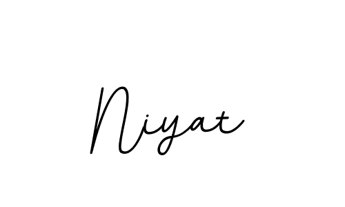 Make a beautiful signature design for name Niyat. With this signature (BallpointsItalic-DORy9) style, you can create a handwritten signature for free. Niyat signature style 11 images and pictures png