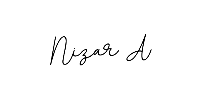 Nizar A stylish signature style. Best Handwritten Sign (BallpointsItalic-DORy9) for my name. Handwritten Signature Collection Ideas for my name Nizar A. Nizar A signature style 11 images and pictures png