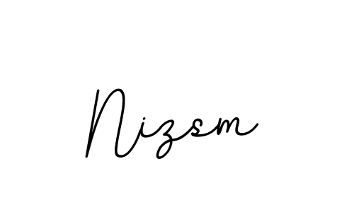 Design your own signature with our free online signature maker. With this signature software, you can create a handwritten (BallpointsItalic-DORy9) signature for name Nizsm. Nizsm signature style 11 images and pictures png