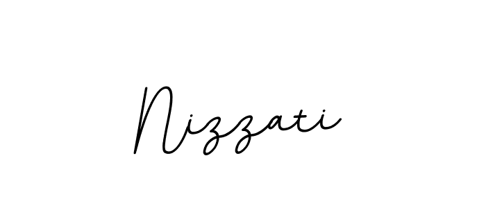 How to make Nizzati name signature. Use BallpointsItalic-DORy9 style for creating short signs online. This is the latest handwritten sign. Nizzati signature style 11 images and pictures png