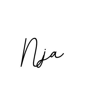 Design your own signature with our free online signature maker. With this signature software, you can create a handwritten (BallpointsItalic-DORy9) signature for name Nja. Nja signature style 11 images and pictures png