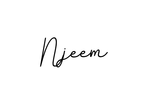 Create a beautiful signature design for name Njeem. With this signature (BallpointsItalic-DORy9) fonts, you can make a handwritten signature for free. Njeem signature style 11 images and pictures png