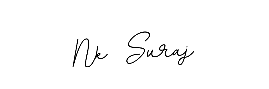 How to make Nk  Suraj name signature. Use BallpointsItalic-DORy9 style for creating short signs online. This is the latest handwritten sign. Nk  Suraj signature style 11 images and pictures png