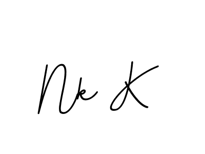 Nk K stylish signature style. Best Handwritten Sign (BallpointsItalic-DORy9) for my name. Handwritten Signature Collection Ideas for my name Nk K. Nk K signature style 11 images and pictures png