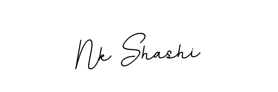 Design your own signature with our free online signature maker. With this signature software, you can create a handwritten (BallpointsItalic-DORy9) signature for name Nk Shashi. Nk Shashi signature style 11 images and pictures png