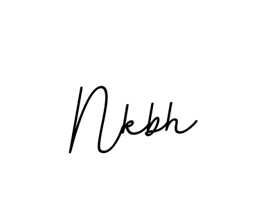 The best way (BallpointsItalic-DORy9) to make a short signature is to pick only two or three words in your name. The name Nkbh include a total of six letters. For converting this name. Nkbh signature style 11 images and pictures png