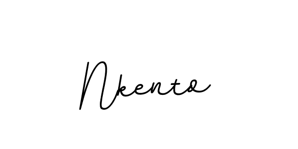 You should practise on your own different ways (BallpointsItalic-DORy9) to write your name (Nkento) in signature. don't let someone else do it for you. Nkento signature style 11 images and pictures png