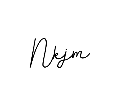 Create a beautiful signature design for name Nkjm. With this signature (BallpointsItalic-DORy9) fonts, you can make a handwritten signature for free. Nkjm signature style 11 images and pictures png
