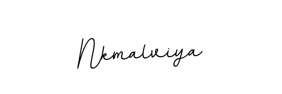 Use a signature maker to create a handwritten signature online. With this signature software, you can design (BallpointsItalic-DORy9) your own signature for name Nkmalviya. Nkmalviya signature style 11 images and pictures png