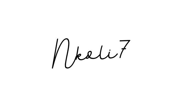 Similarly BallpointsItalic-DORy9 is the best handwritten signature design. Signature creator online .You can use it as an online autograph creator for name Nkoli7. Nkoli7 signature style 11 images and pictures png