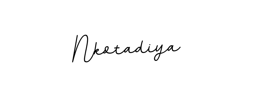 Nkotadiya stylish signature style. Best Handwritten Sign (BallpointsItalic-DORy9) for my name. Handwritten Signature Collection Ideas for my name Nkotadiya. Nkotadiya signature style 11 images and pictures png