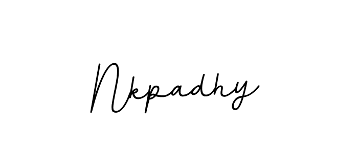 The best way (BallpointsItalic-DORy9) to make a short signature is to pick only two or three words in your name. The name Nkpadhy include a total of six letters. For converting this name. Nkpadhy signature style 11 images and pictures png