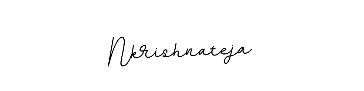 Make a beautiful signature design for name Nkrishnateja. With this signature (BallpointsItalic-DORy9) style, you can create a handwritten signature for free. Nkrishnateja signature style 11 images and pictures png