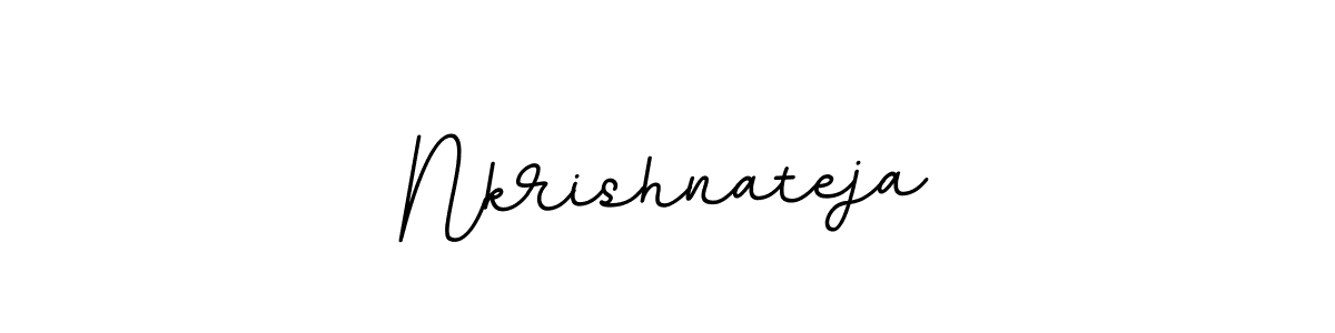 Make a beautiful signature design for name Nkrishnateja. With this signature (BallpointsItalic-DORy9) style, you can create a handwritten signature for free. Nkrishnateja signature style 11 images and pictures png