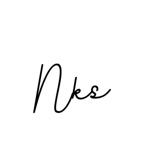 How to make Nks signature? BallpointsItalic-DORy9 is a professional autograph style. Create handwritten signature for Nks name. Nks signature style 11 images and pictures png